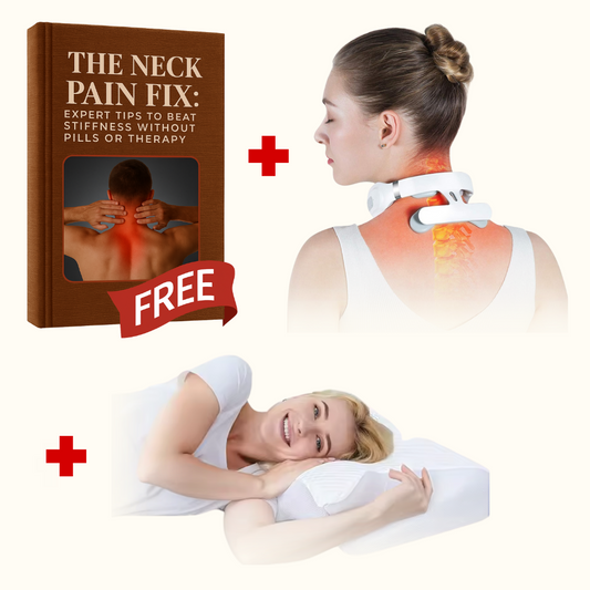 Ebook+ Vitality™ Wireless Neck Massager +  Ergonomic Contour Orthopedic Pillow for Neck Pain
