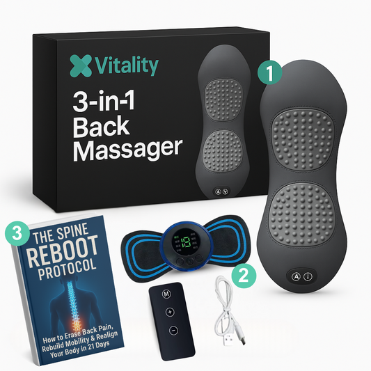 Ebook+ 3-in-1 Vitality massager + 1 waist massager